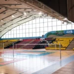 Wnętrze Areny Sportowej, widok na siatkę